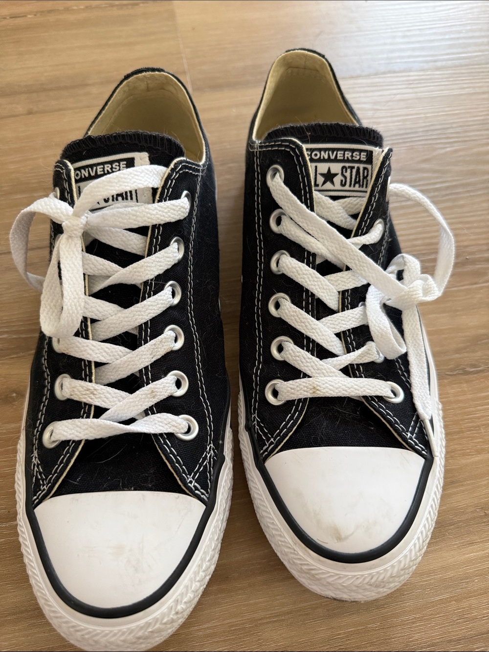 Converse Kids Black and White Low Top Sneakers